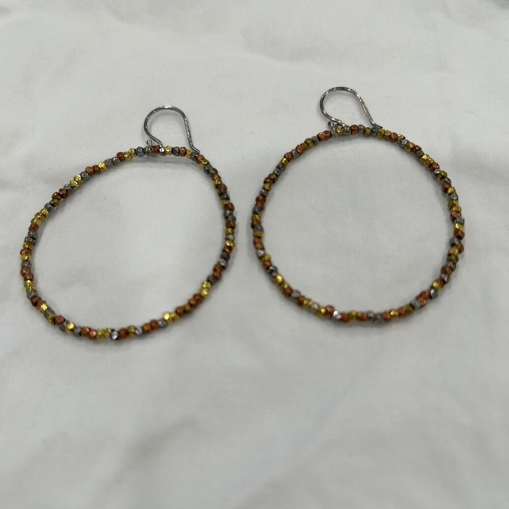 New W224 Silpada Sterling Silver Beaded Earrings